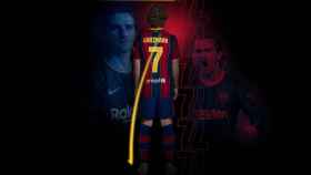 Griezmann en un montaje del Barça / FCB