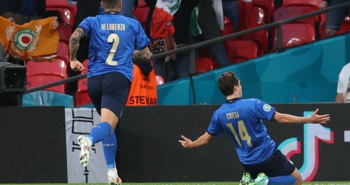 Chiesa, autor del gol de Italia contra España en Wembley / EFE