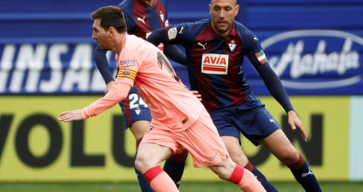 Leo Messi en el duelo frente al Eibar / EFE