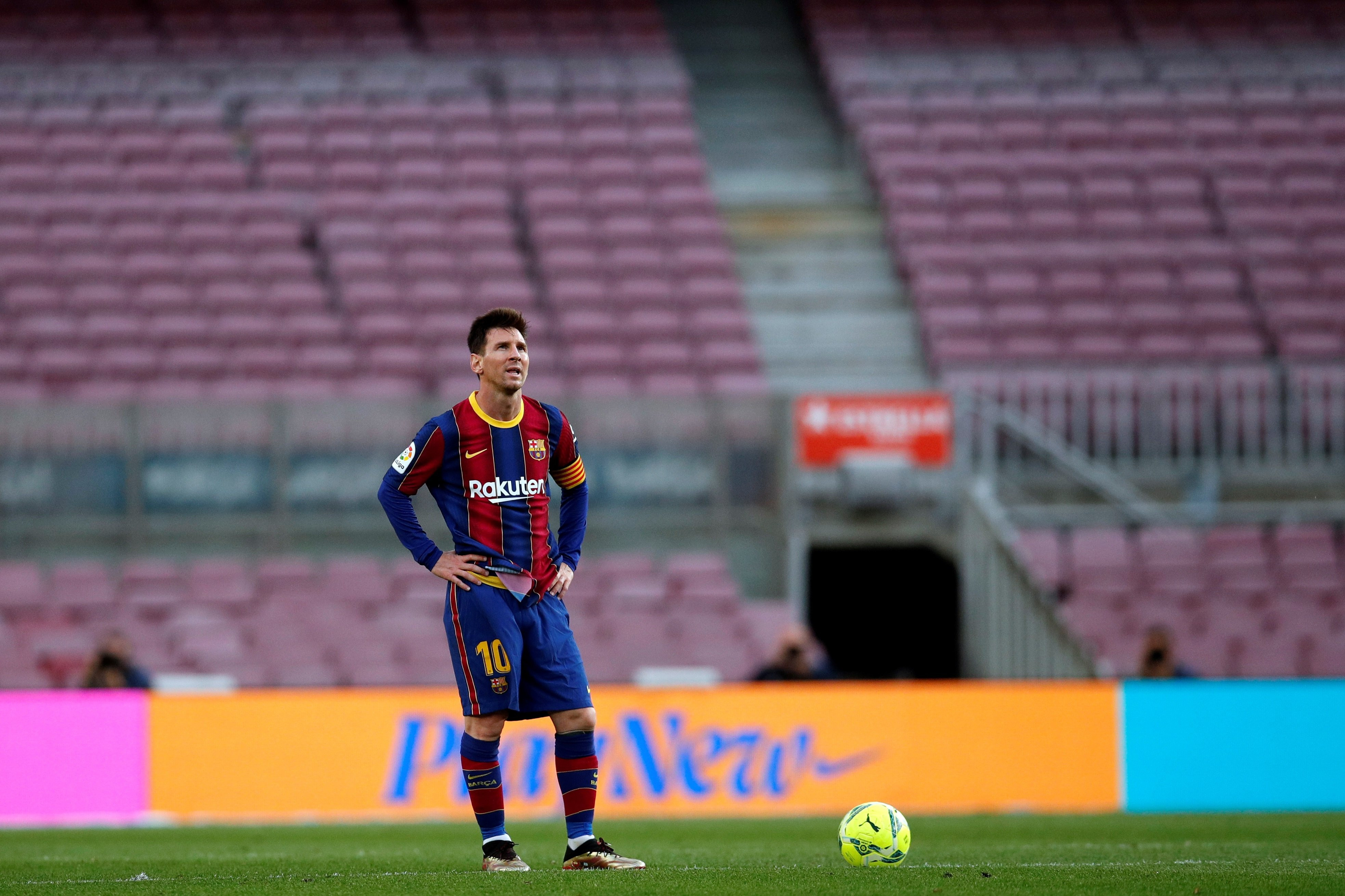 Leo Messi, durante su último partido con el Barça, ante el Celta de Vigo. / EFE