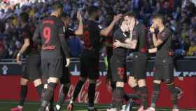 Los jugadores del Atlético de Madrid celebran el empate ante el Espanyol | EFE