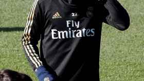 Rodrygo en un entrenamiento del Real Madrid / EFE