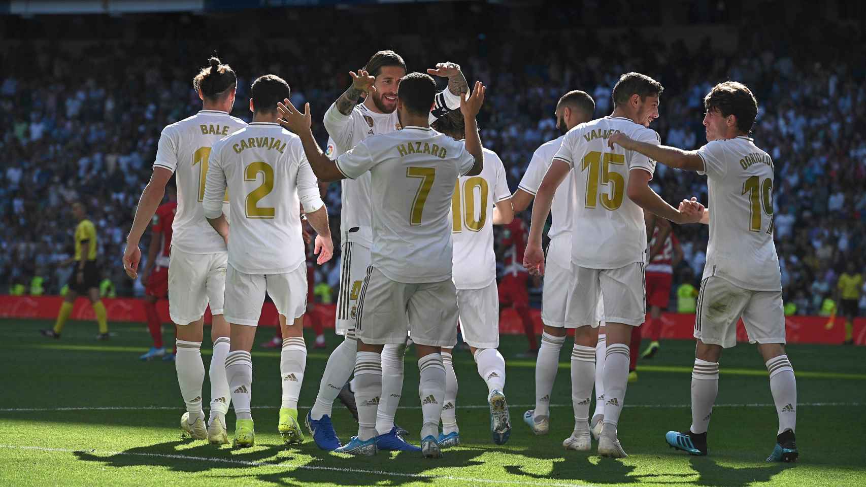 El Real Madrid celebra un gol / EFE