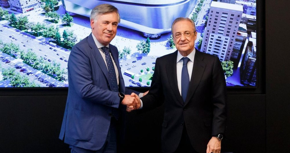 Carlo Ancelotti con Florentino Pérez / EFE