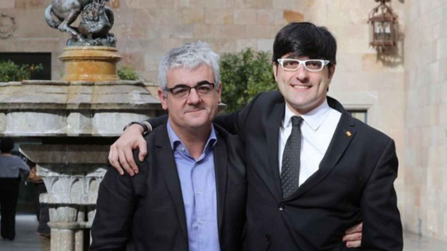 Josep Maria Martí (a la izquierda) y Joan Piqué, máximos responsables de comunicación del expresidente Artur Mas.