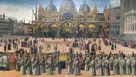 Procesión en la Plaza de San Marcos de Venecia (1496) / GENTILE BELLINI