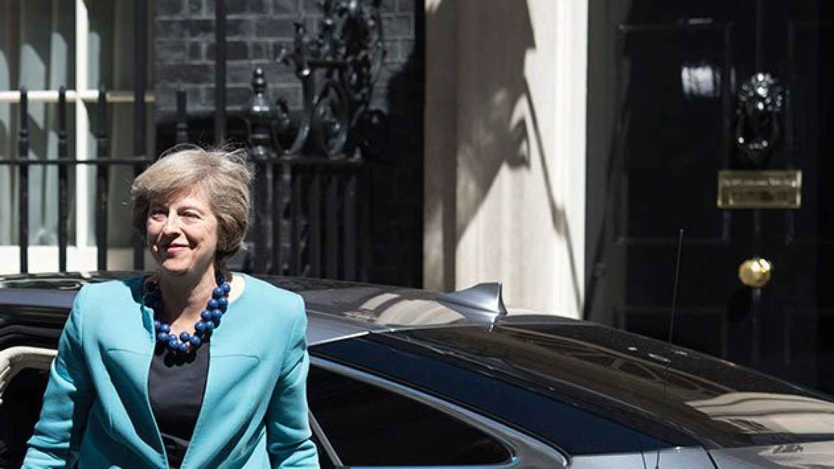 La primera ministra británica, Theresa May, llega a Downing Street en una imagen del 14 de julio.