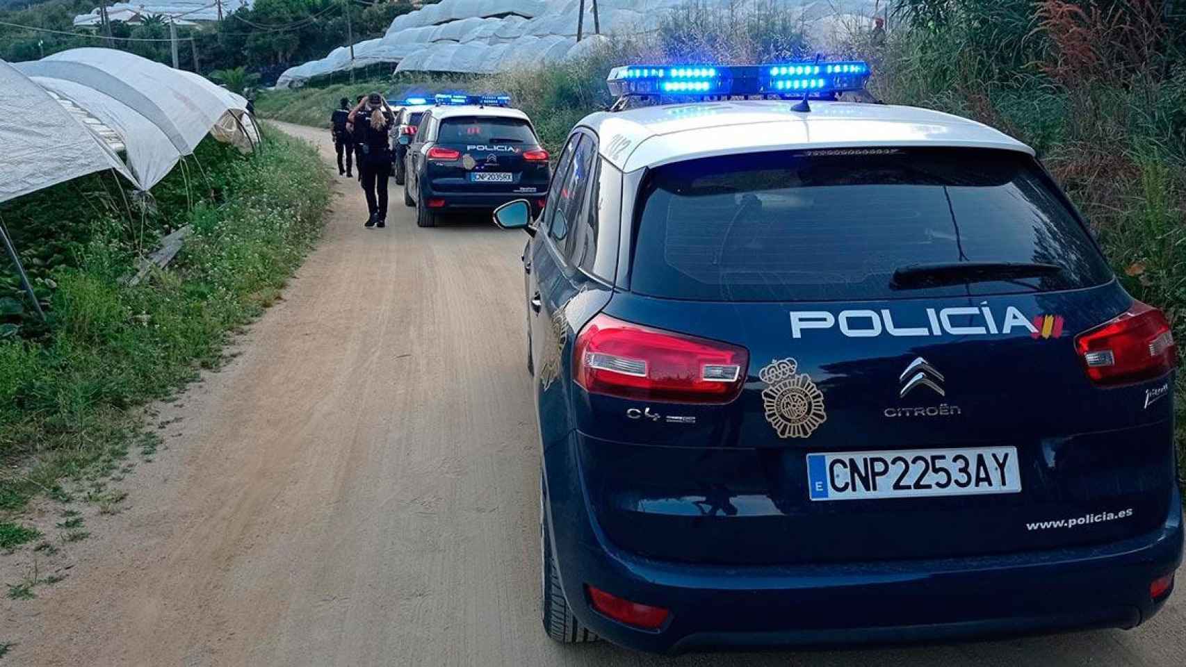 Operación policial en una explotación agrícola en la que se ha desmantelado una presunta trama de regularización fraudulenta de extranjeros / POLICÍA NACIONAL