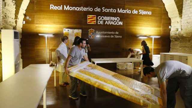 Traslado de varias piezas artísticas de Cataluña al monasterio de Sijena / EFE