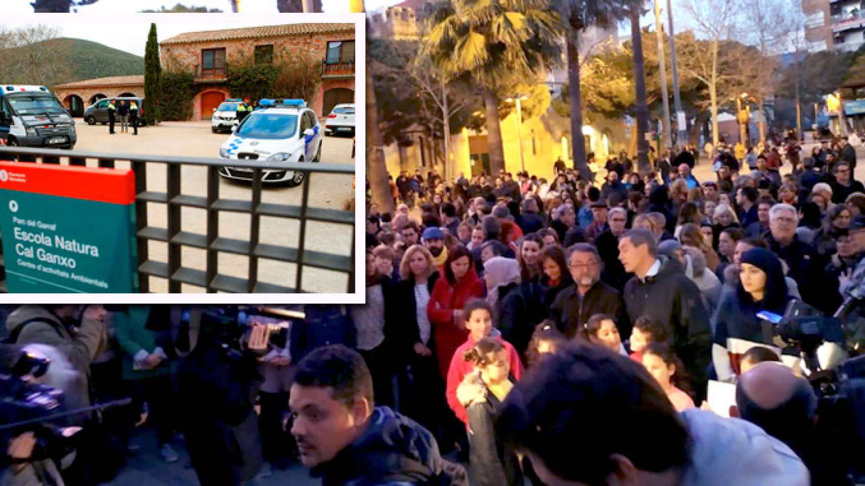 Manifestación en Castelldefels contra el ataque al centro de MENA/ @MOVEM_