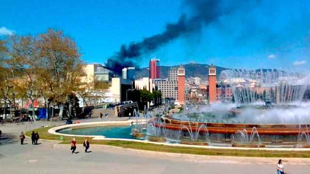 Foto del incendio de la estación de Sants en Barcelona / CG