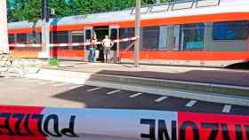 Imagen del tren en el que se han producido los ataques en Suiza.