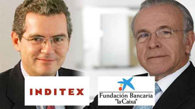 El presidente de Inditex, Pablo Isla, y el presidente de la Fundación Bancaria la Caixa, Isidre Fainé