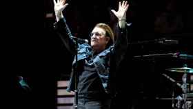 Bono, el líder de U2, en el concierto de Madrid