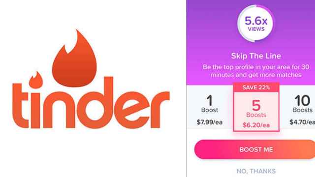 El logo de Tinder y la imagen de la nueva función de la 'app' para ligar / CG