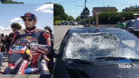 Así quedó el parabrisas del coche tras atropellar a Nicky Hayden / Rimini Today