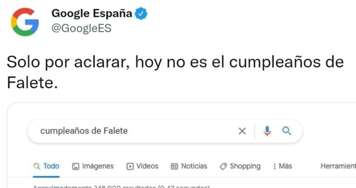 Tuit de Google España