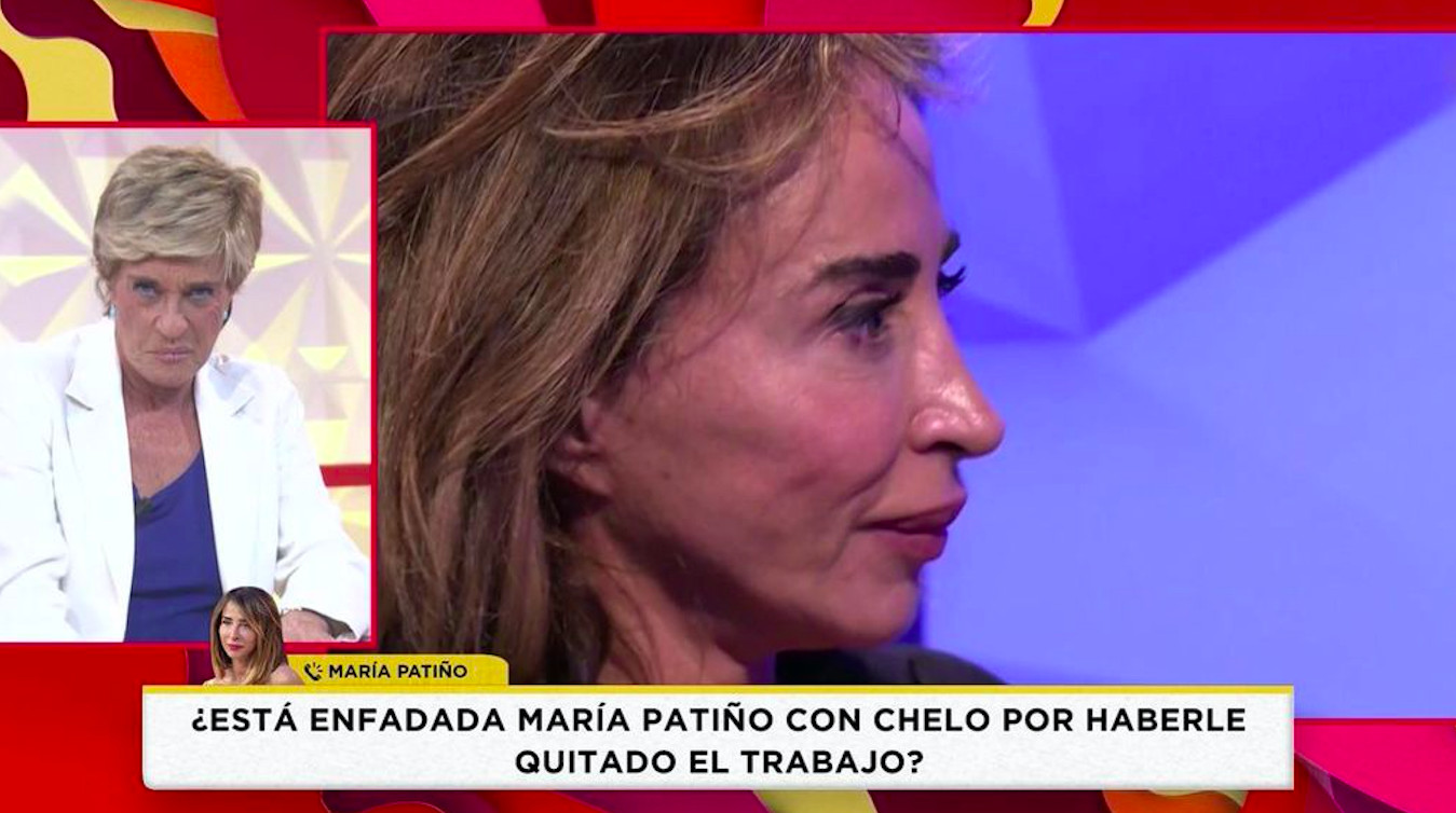 María Patiño llama en directo a Chelo García Cortés en 'Socialité' / MEDIASET