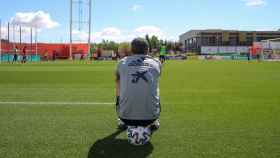 Luis Enrique durante un entrenamiento de La Roja en esta Eurocopa / EFE