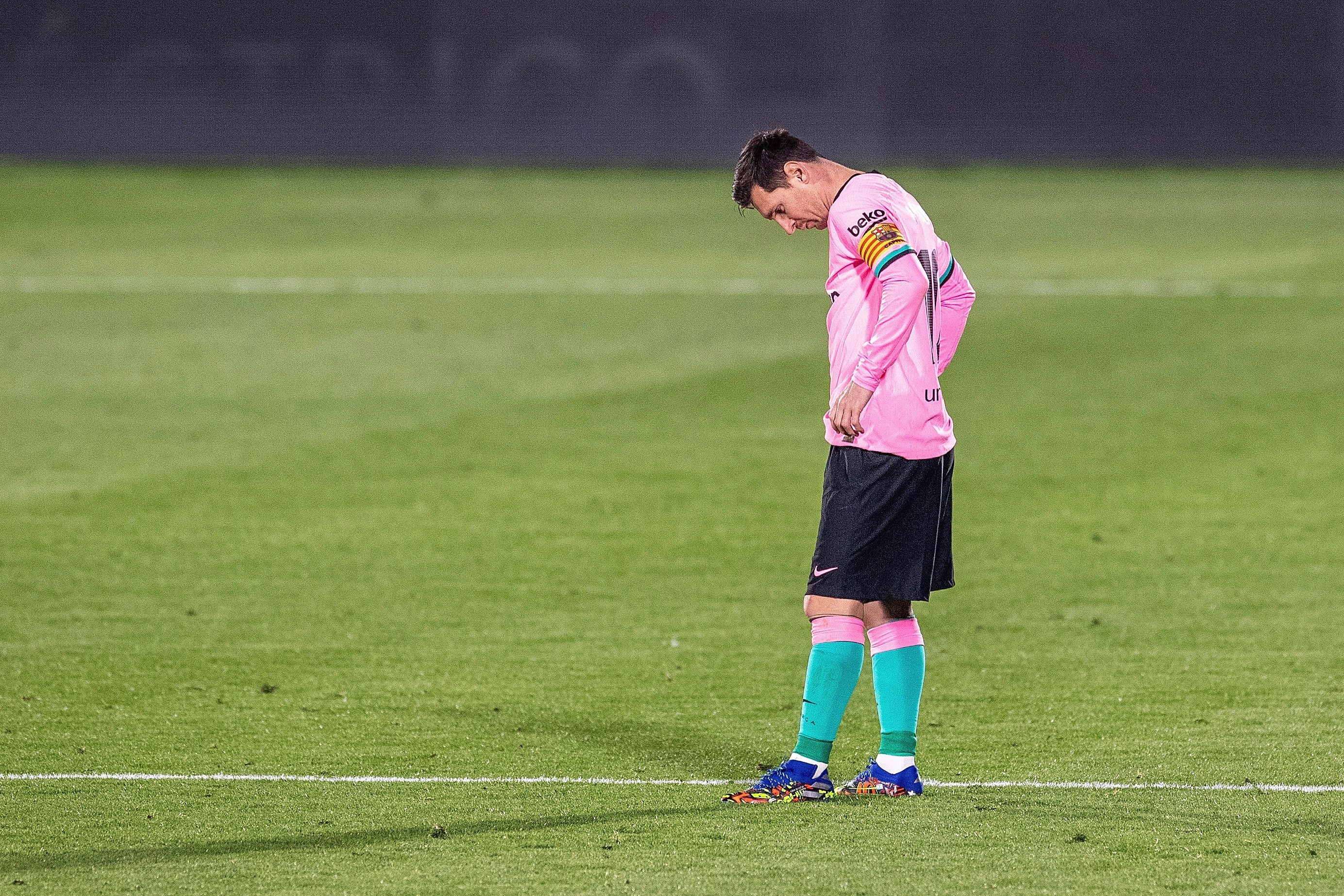 Leo Messi, lamentando la derrota contra el Getafe | EFE