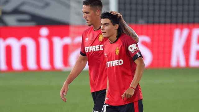 Luka Romero tras finalizar el partido del Mallorca en Valdebebas / EFE