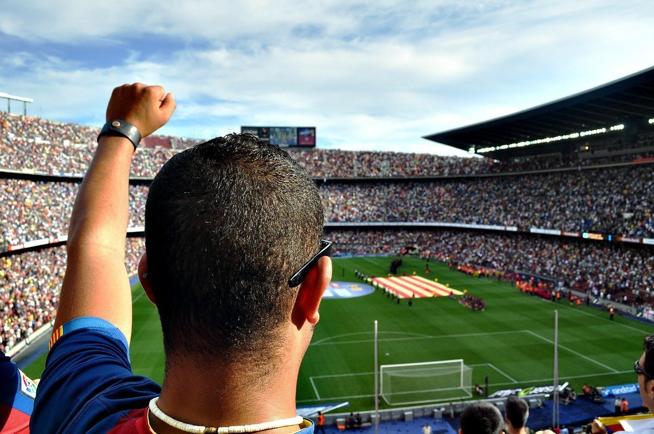 Imagen del Camp Nou antes de un partido