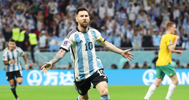 Leo Messi celebrando un gol con Argentina / REDES