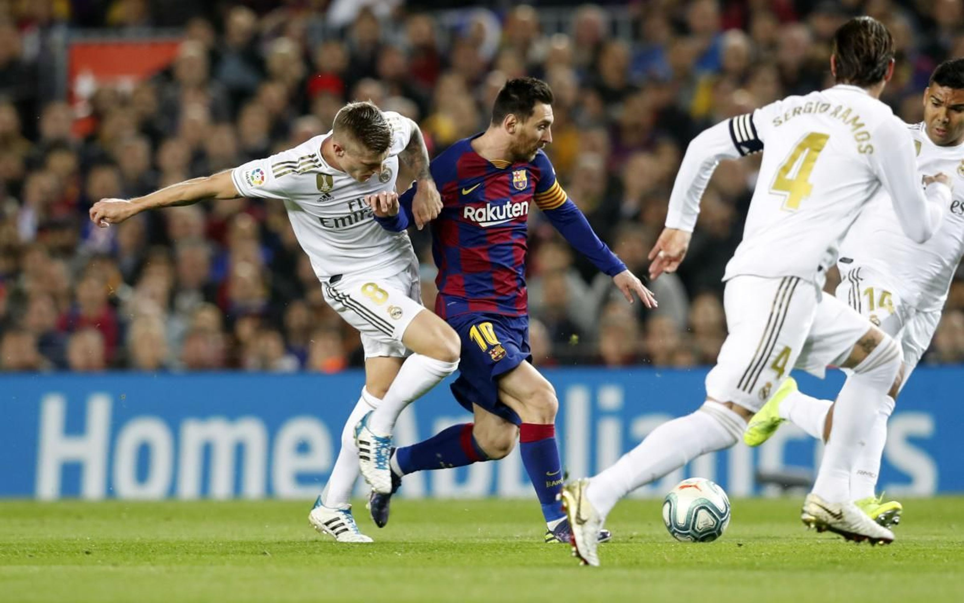 Leo Messi jugando el clásico del 18D contra el Madrid / FC Barcelona