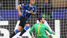 Lautaro celebra su gol contra el Borussia Dortmund / EFE