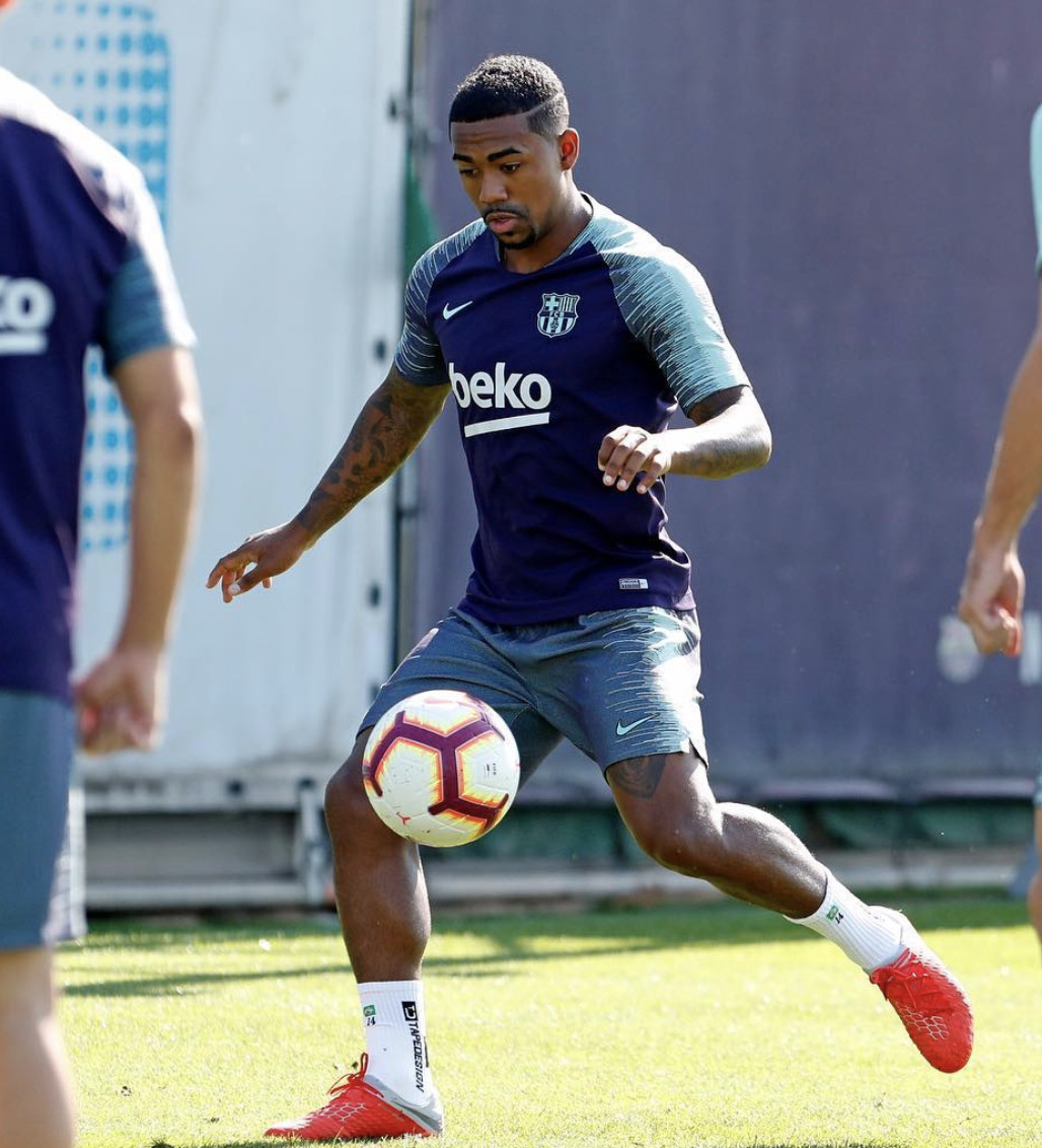 Una foto de archivo de Malcom Oliveira durante un entrenamiento del Barça / Instagram