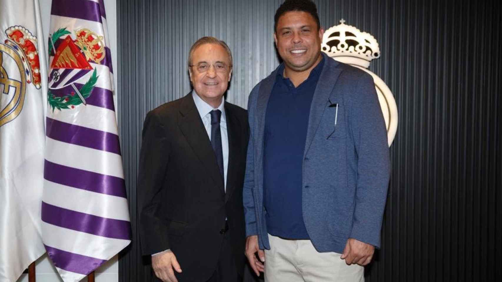 Florentino Pérez y Ronaldo Nazario en una imagen de archivo / EFE