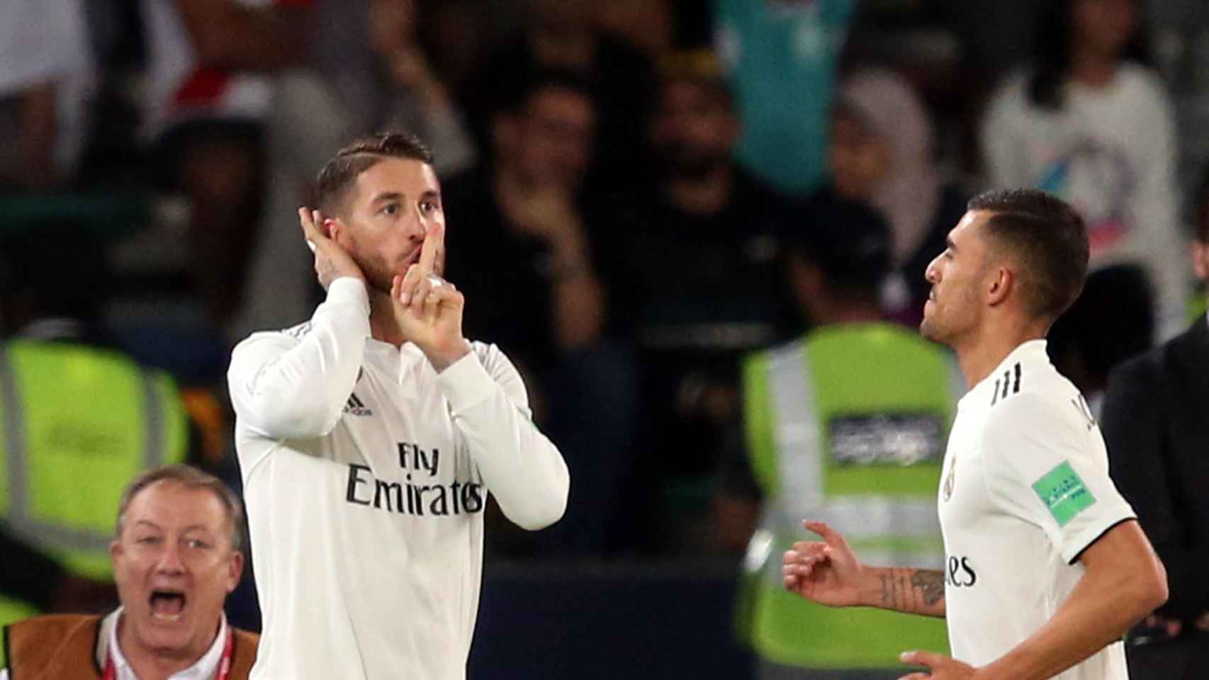 Sergio Ramos manda callar a la grada en la victoria del Real Madrid / EFE