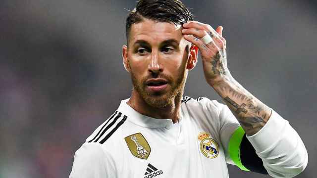 Sergio Ramos, tan tranquilo después de reventar la nariz a Havel, del Viktoria Plzen / EFE