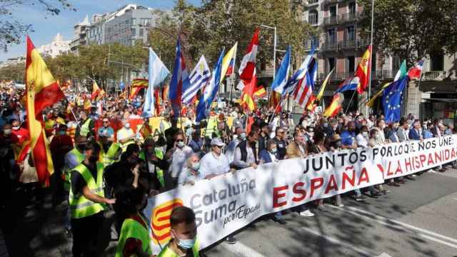 Manifestación por el 12-O en Barcelona / EFE