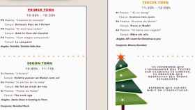 Villancicos y poemas navideño, todos en catalán y en inglés, en una escuela de Cataluña