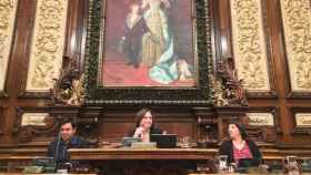 La alcaldesa de Barcelona, Ada Colau, en el pleno del Ayuntamiento de Barcelona de febrero / CG