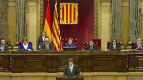 Pleno de investidura de Carles Puigdemont, presidido por Carme Forcadell.