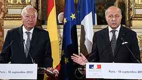 García-Margallo y Fabius, este miércoles, en París