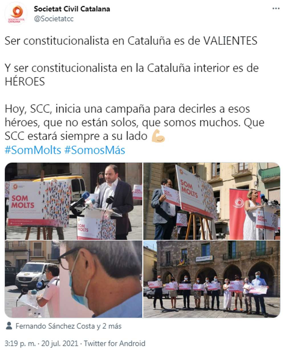 Societat Civil Catalana, presentando la campaña Som molts en Manresa / SOCIETAT CIVIL CATALANA