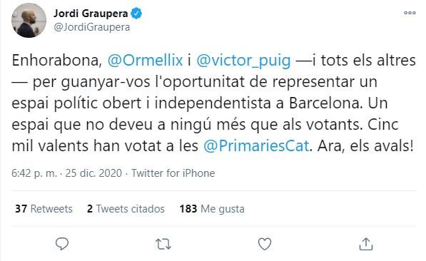 Jordi Graupera respaldó a la cantidata que entrena al grito de puta España