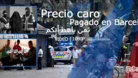 Extracto del vídeo de amenaza yihadista contra Barcelona / @CarloSeisdedos