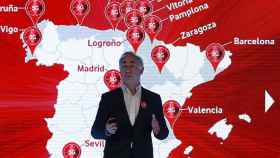 Antonio Coimbra, CEO de Vodafone, durante la presentación de su red comercial 5G / EE