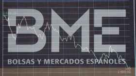 Panel de Bolsas y Mercados Españoles (BME) en un gráfico del interior del Palacio de la Bolsa de Madrid / EP