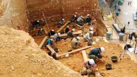 Yacimiento de la cueva del Paleolítico Inferior Gran Dolina, de la Sierra de Atapuerca (Burgos)