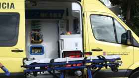 Una ambulancia como la que transportó a los abuelos del bebé
