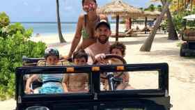 Una foto de la familia Messi Roccuzzo en sus vacaciones en el Caribe / Instagram
