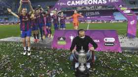 El Barça Femenino celebrando haber ganado la Copa de la Reina 2020 / FCB