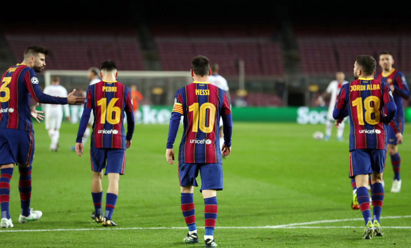 Leo Messi tras el gol del Barça contra el PSG / FC Barcelona