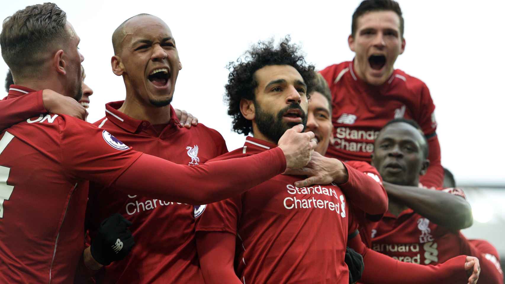Los jugadores del Liverpool celebrando un gol contra el Chelsea (2-0) / EFE