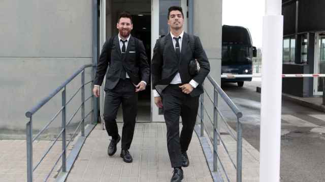 Leo Messi y Luis Suárez en una concentración del Barça en Champions / FC Barcelona